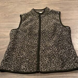 Christopher & Banks Black/ Silver Vest